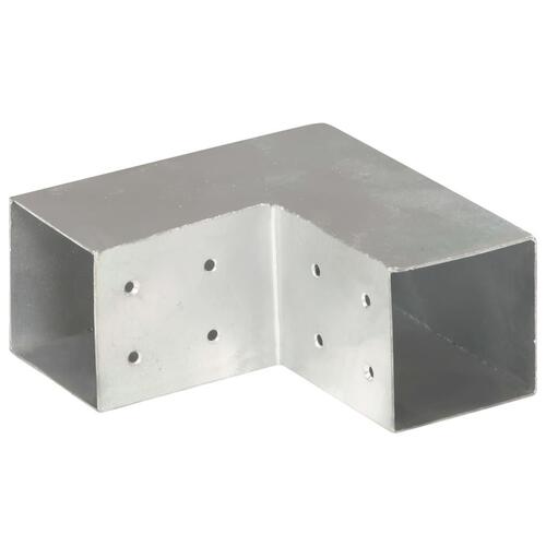 Stolpebeslag L-form 81x81 mm galvaniseret metal