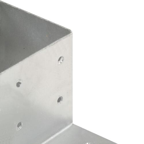 Stolpebeslag L-form 4 stk. 81x81 mm galvaniseret metal