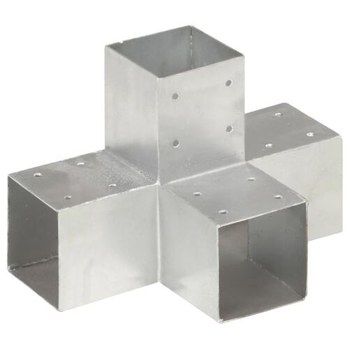 Stolpebeslag X-form 4 stk. 91x91 mm galvaniseret metal