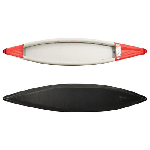Oppustelig kajak 424x81x31 cm polyester rød