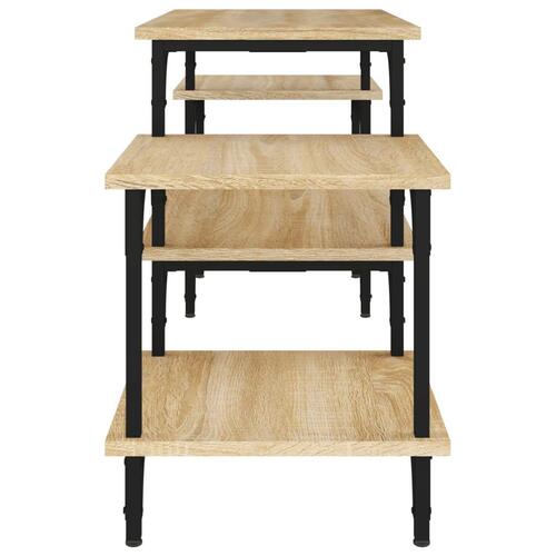 Tv-bord 117x35x52 cm konstrueret træ sonoma-eg