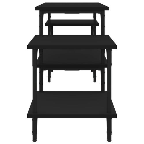 Tv-bord 117x35x52 cm konstrueret træ sort