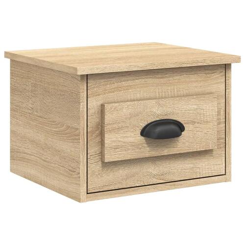 Væghængte sengeborde 2 stk. 41,5x36x28 cm sonoma-eg