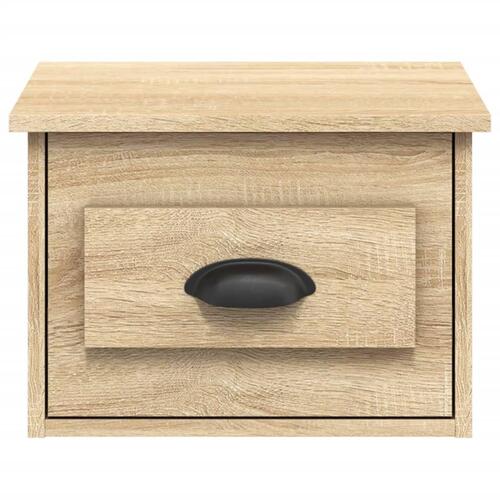 Væghængte sengeborde 2 stk. 41,5x36x28 cm sonoma-eg
