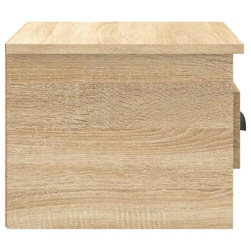 Væghængte sengeborde 2 stk. 41,5x36x28 cm sonoma-eg