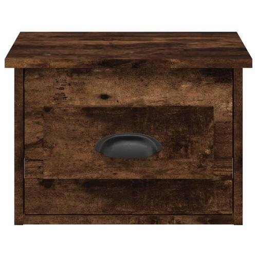 Væghængte sengeborde 2 stk. 41,5x36x28 cm røget egetræsfarve