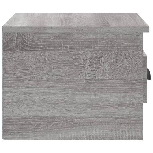 Væghængte sengeborde 2 stk. 41,5x36x28 cm grå sonoma-eg