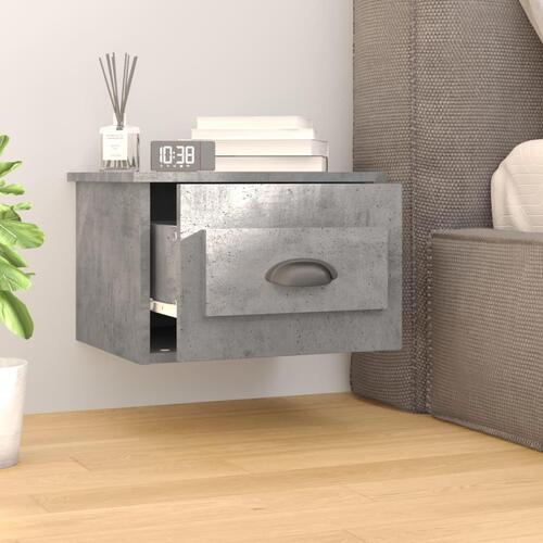 Væghængte sengeborde 2 stk. 41,5x36x28 cm betongrå