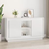 Skænk 102x35x60 cm konstrueret træ hvid højglans