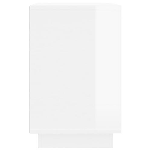 Skænk 102x35x60 cm konstrueret træ hvid højglans