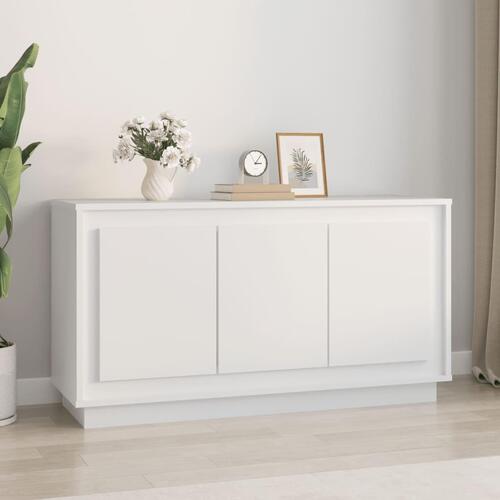 Skænk 102x35x55 cm konstrueret træ hvid
