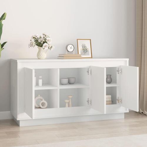 Skænk 102x35x55 cm konstrueret træ hvid
