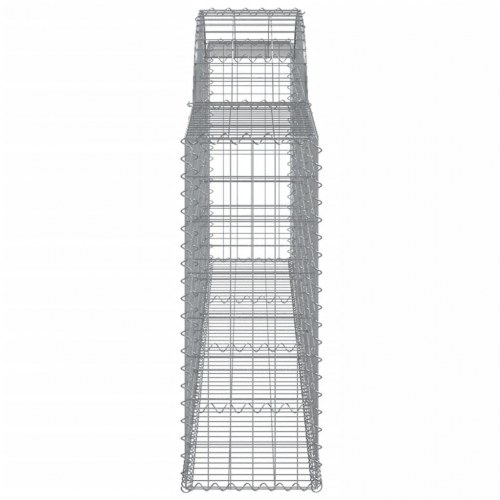 Buede gabionkurve - 2 stk. 300×30×80/100 cm i galvaniseret jern