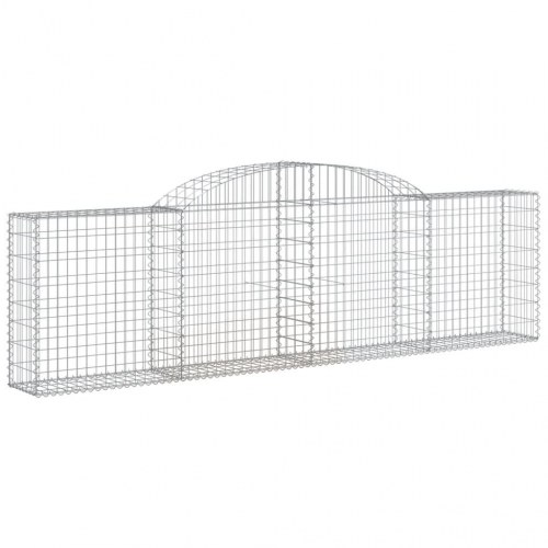 Buede gabionkurve - 4 stk. 300×30×80/100 cm i galvaniseret jern