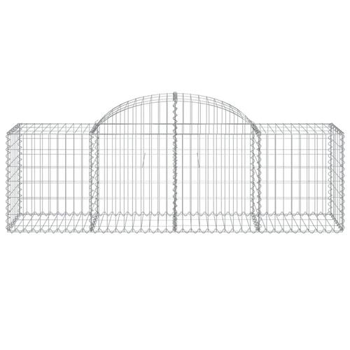 Buede gabionkurve 10 stk. 200x50x60/80 cm galvaniseret jern