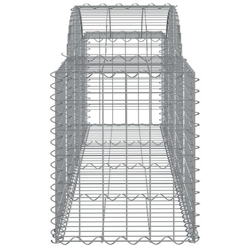 Buede gabionkurve 10 stk. 200x50x60/80 cm galvaniseret jern