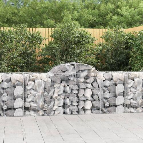 Buede gabionkurve 3 stk. 200x50x80/100 cm galvaniseret jern