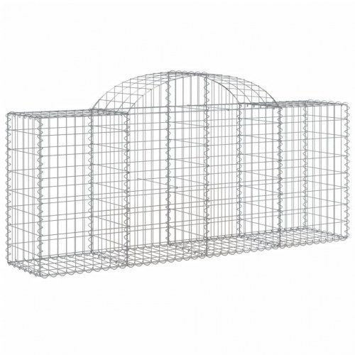 Buede gabionkurve - 3 stk. 200 × 50 × 80/100 cm i galvaniseret jern