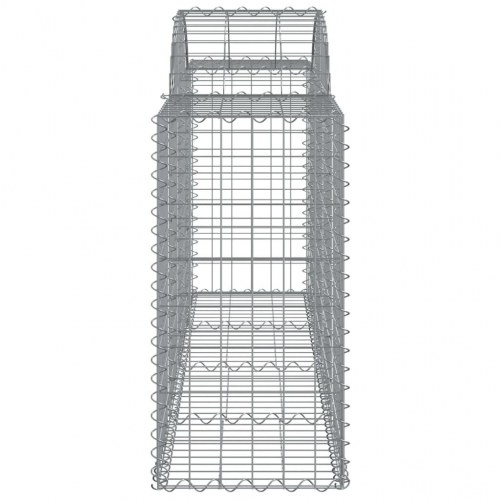 Buede gabionkurve - 9 stk. 200×50×80/100 cm i galvaniseret jern