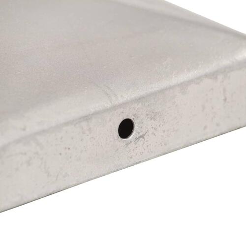 Pyramideformede stolpehætter 6 stk. 91x91 mm galvaniseret metal