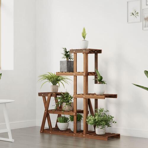 Blomsterstativ 95x25x96 cm massivt fyrretræ