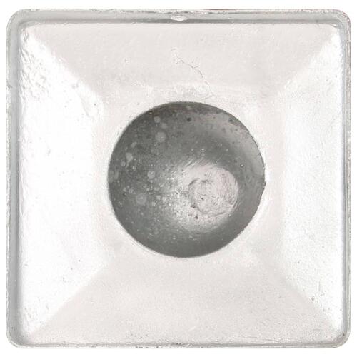 Kugleformede stolpehætter 6 stk. 81x81 mm galvaniseret metal