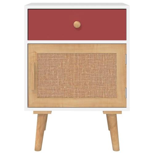 Sengeborde 2 stk. 40x30x55 cm konstrueret træ hvid