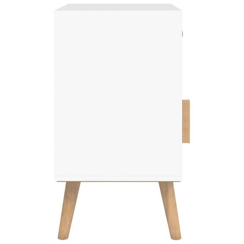 Sengeborde 2 stk. 40x30x55 cm konstrueret træ hvid