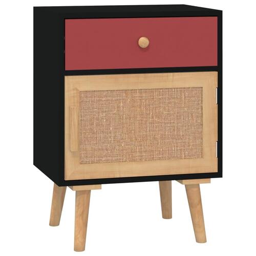 Sengeborde 2 stk. 40x30x55 cm konstrueret træ sort
