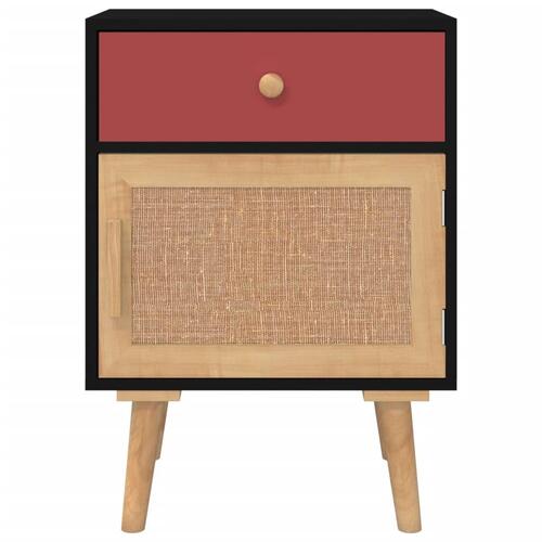 Sengeborde 2 stk. 40x30x55 cm konstrueret træ sort