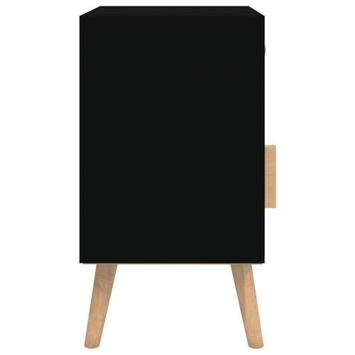 Sengeborde 2 stk. 40x30x55 cm konstrueret træ sort