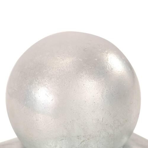 Globusformet stolpehætte 6 stk. 91x91 mm galvaniseret metal