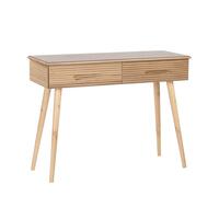 Konsol 100 x 40 x 76 cm Gylden Lys brun Paulonia træ Træ MDF