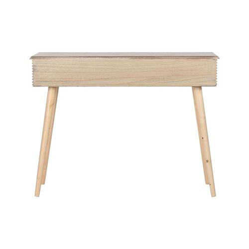 Konsol 100 x 40 x 76 cm Gylden Lys brun Paulonia træ Træ MDF
