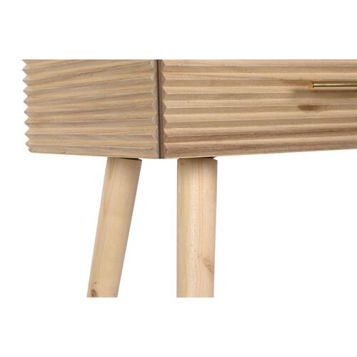 Konsol 100 x 40 x 76 cm Gylden Lys brun Paulonia træ Træ MDF