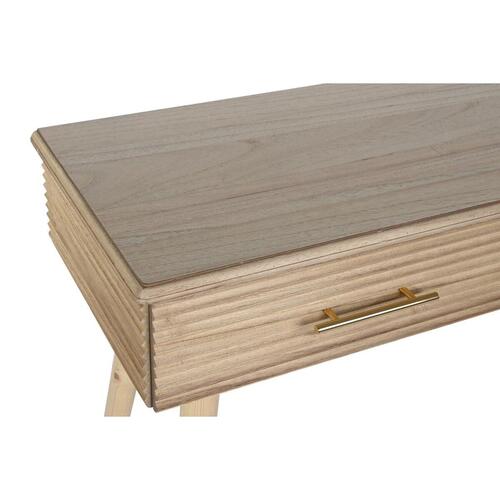 Konsol 100 x 40 x 76 cm Gylden Lys brun Paulonia træ Træ MDF