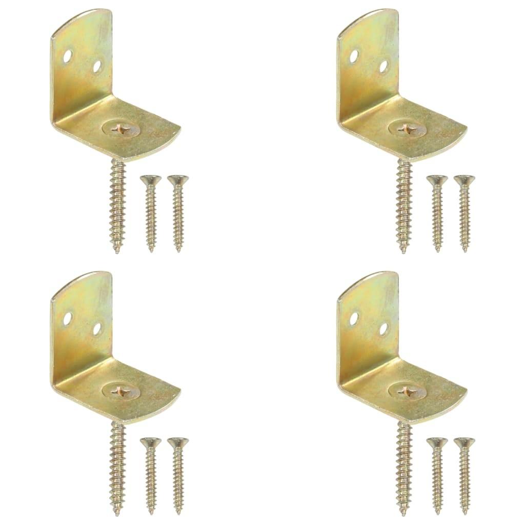 beslag til hegnspanel 4 stk. L-formet galvaniseret metal