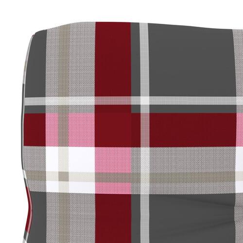 Hynde til pallesofa 70x40x12 cm rødternet mønster
