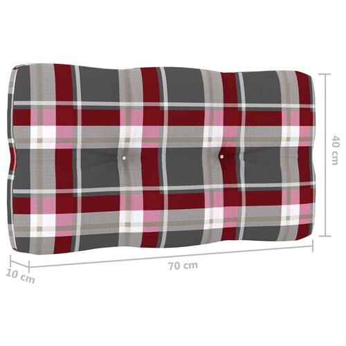 Hynde til pallesofa 70x40x12 cm rødternet mønster