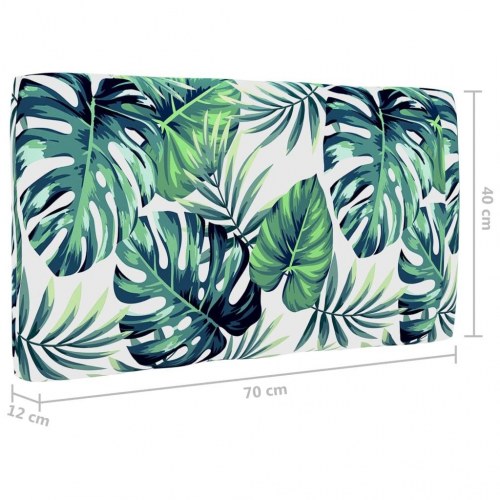 Hynde til pallesofa 70x40x12 cm bladmønstret hynde