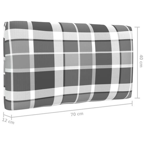 Hynde til pallesofa 70x40x12 cm gråternet mønster