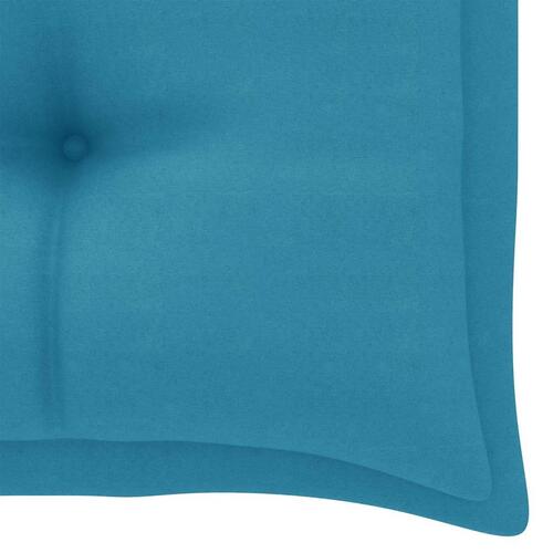 Hynde til havebænk 100x50x7 cm stof lyseblå