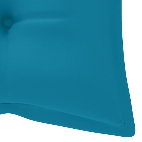 Hynde til havebænk 120x50x7 cm stof lyseblå