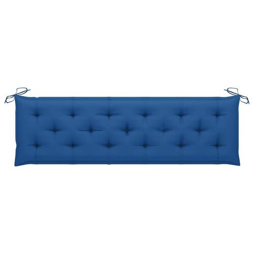 Hynde til havebænk 180x50x7 cm stof blå