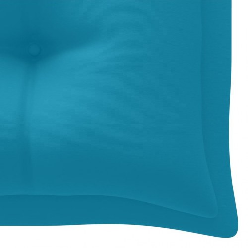 Hynde til havebænk 200x50x7 cm stof lyseblå