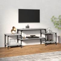 Tv-bord 157x35x52 cm konstrueret træ grå sonoma-eg