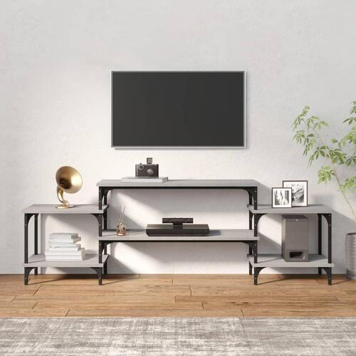 Tv-bord 157x35x52 cm konstrueret træ grå sonoma-eg