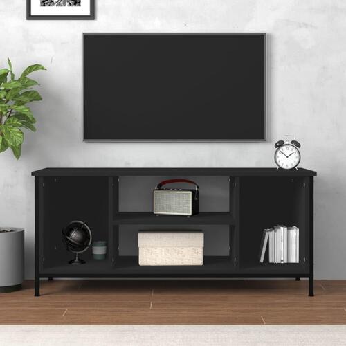 Tv-bord 102x35x45 cm konstrueret træ sort