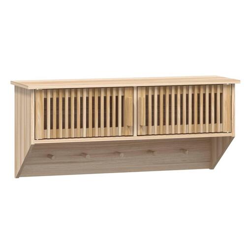 Væghængt garderobe m. knager 80x24x35,5 cm konstrueret træ