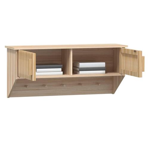 Væghængt garderobe m. knager 80x24x35,5 cm konstrueret træ